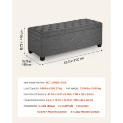 Säilytyspenkki metallirunkoinen istuin käännettävällä kannella 110 cm leveä 40 cm syvä