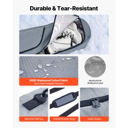 Lumilautalaukku ja suksilaukku 600D vedenpitävä Oxford kangas 165 cm