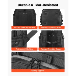 Suksikenkäreppu 55L 1680D Oxford-kangas vedenpitävä pohja sukset ja lauta