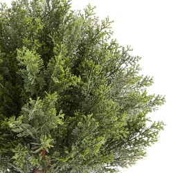 Tekokypressipuut 2 kpl 406 mm säänkestävä polyeteenilehdistö eukalyptus ja ruostumaton teräsrunko