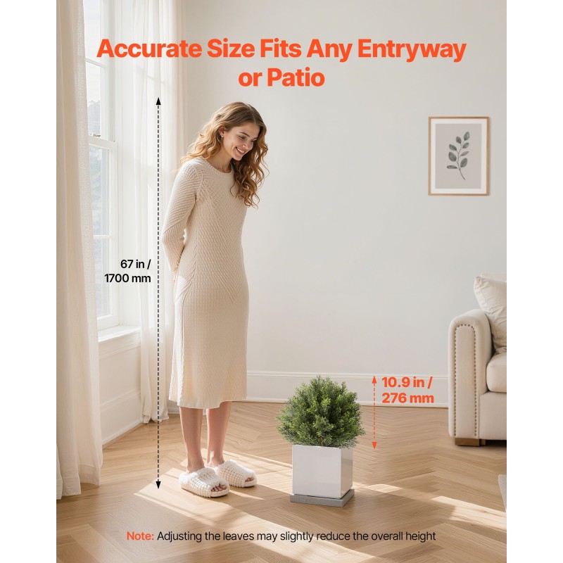 Tekokypressipuut 2 kpl 406 mm säänkestävä polyeteenilehdistö eukalyptus- ja ruostumaton teräsrunko