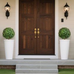 Keinotekoiset puksipuut 559 mm korkeat 2 kpl maapiikillä eukalyptusrunko