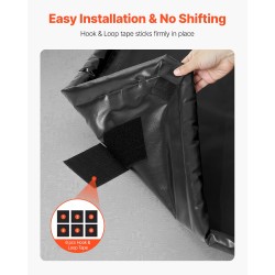 Autotallin vesitiivis PVC-muovinen suojamatto 2,4 x 5,5 m korotetuilla reunoilla mukana harja