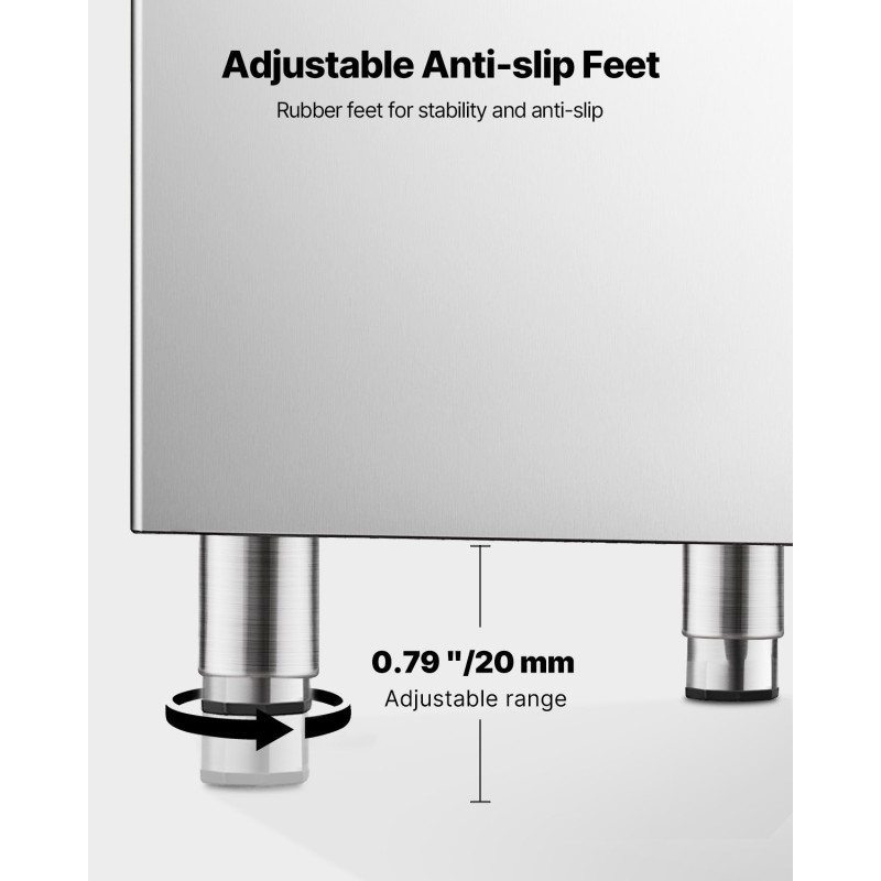 Kaupallinen jääsäiliö sata kolmetoista kilogramman kapasiteetilla ruostumatonta terästä ammattikeittiöille