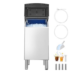 Jään säilytyssäiliö kaupalliseen käyttöön 136 kg kapasiteetti ruostumaton teräs ja PP-muovi