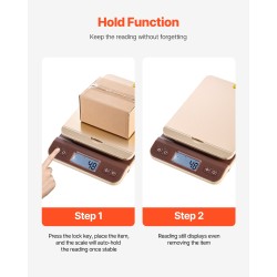 Digitaalinen postivaaka enimmäispaino 40 kg tarkkuus 2 g ABS-muovi paristot sisältyvät