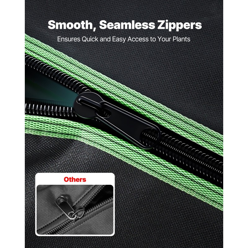 Sisäkasviteltta 60x60x180 cm 600D Oxford-kangas heijastavalla polyesterikalvolla