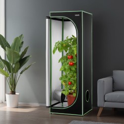 Sisäkasviteltta 60x60x180 cm 600D Oxford-kangas heijastavalla polyesterikalvolla