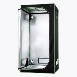 Sisäkasviteltta teräsrunko 600D Oxford kangas heijastava polyesterikalvo 100x100x200 cm sisäkasvatukseen