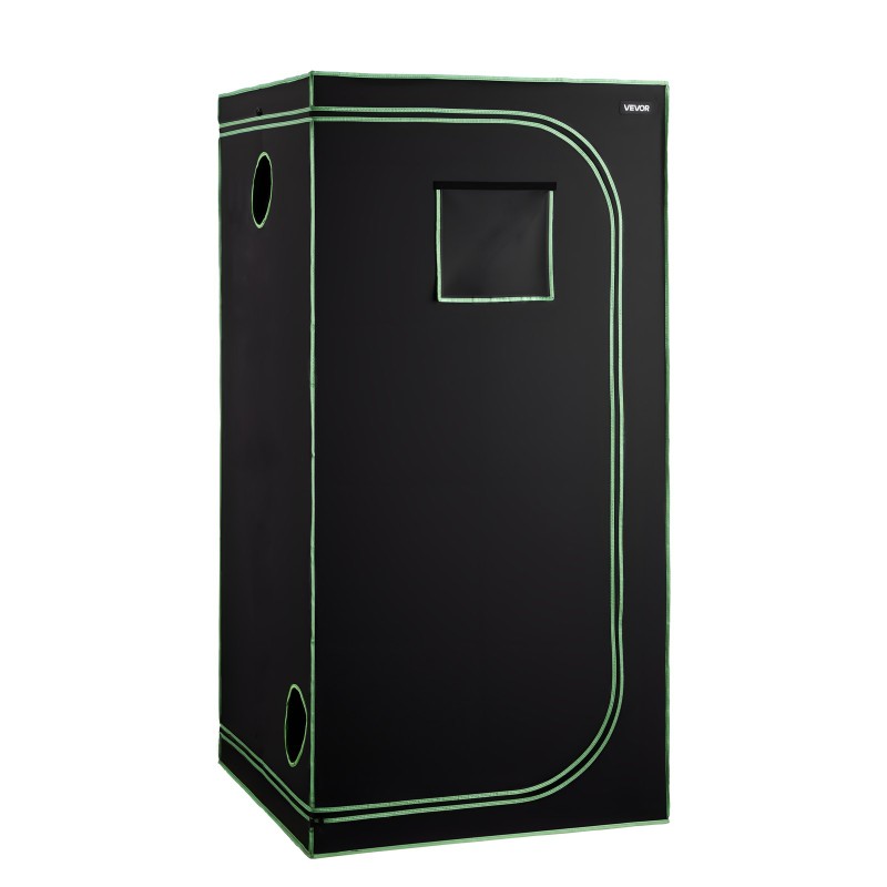 Sisäkasviteltta teräsrunko 600D Oxford-kangas heijastava polyesterikalvo 100x100x200 cm sisäkasvatukseen