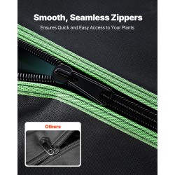 Sisäkasviteltta 600D mylar-pinnoitettu kangas 120 x 60 x 180 cm metallirunkoinen valotiivis