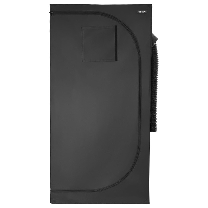 Kasviteltta 100x100x200 cm 600D Oxford-kankaalla täyden spektrin LEDillä ja ilmanvaihdolla