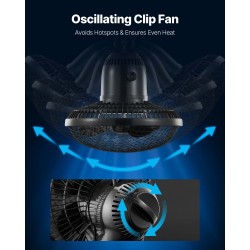 Kasvatuskaappi sisäkäyttöön 600D-kankainen 800×800×1800 mm täysspektrivalo 150 wattia