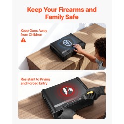 Pistoolikaappi kylmävalssattua terästä kaksi asetta kaksi lipasta sormenjälkitunnistus kompakti