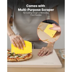 Pizzakivi cordieriittinen suorakulmainen 508×355 mm 17 mm uuniin ja grilliin