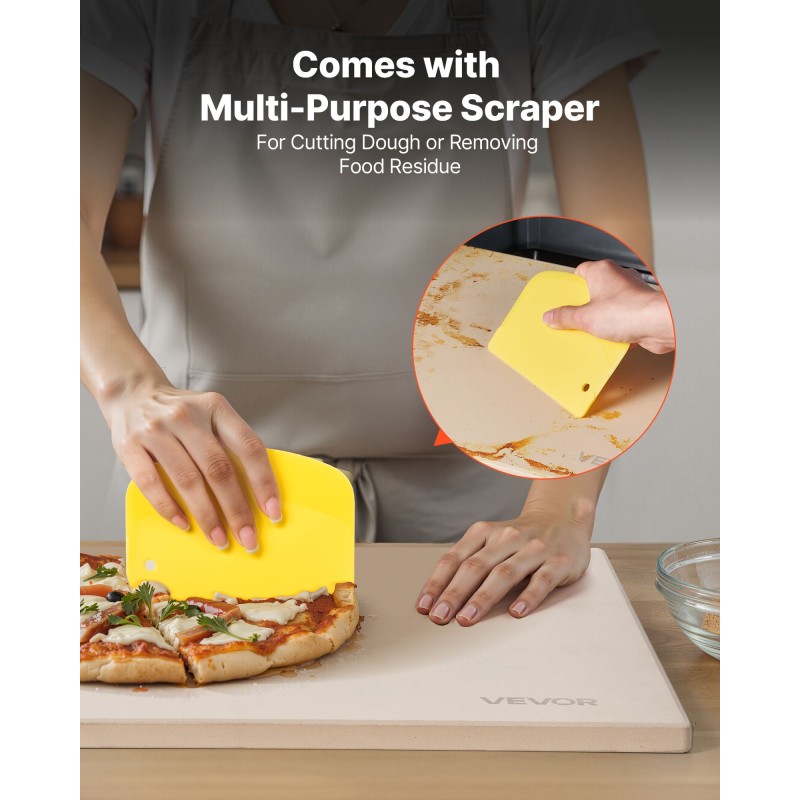 Pizzakivi cordieriittinen suorakulmainen 508×355 mm 17 mm uuniin ja grilliin