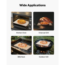 Suorakaiteen muotoinen kordieriittinen pizzakivi 508 x 355 x 15 mm