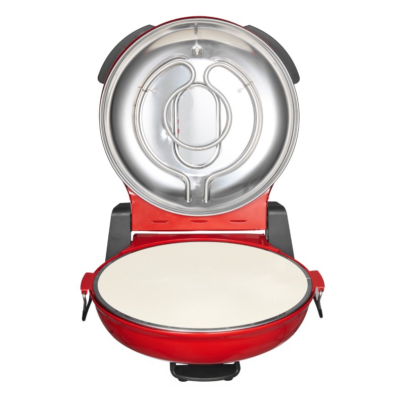 Sähköinen pizzauuni 1200W 304,8 mm kordieriittikivellä työtasolle punainen