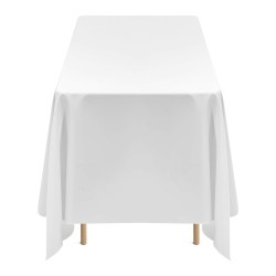 Polyesteriset valkoiset suorakaiteen pöytäliinat koko 1778×3048 mm 6 kpl juhliin