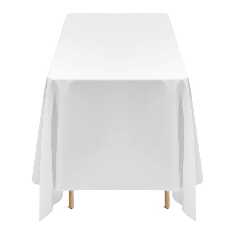 Polyesteriset valkoiset suorakaiteen pöytäliinat koko 1778×3048 mm 6 kpl juhliin