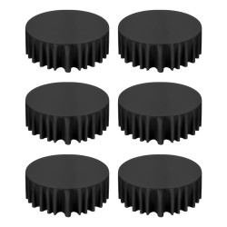 Pyöreä polyesteripöytäliinasetti kuusi kappaletta halkaisija 3048 mm musta juhliin