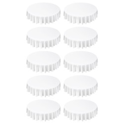 Pöytäliinasetti pyöreä polyesterikangas valkoinen 10 kpl 90 tuumaa konepestävä