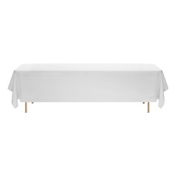 Pöytäliinasetti suorakulmaisille pöydille 6 kpl polyesteri 2286×3353 mm valkoinen