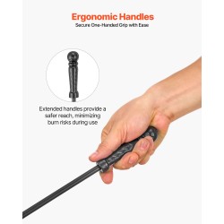 Takkatelineen 5-osainen takorauta- ja hiiliteräs työkalusetti musta sisä- ja ulkokäyttöön