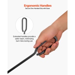 Takkatyökalusetti 5-osainen taotusta raudasta ja hiiliteräksestä sisä- ja ulkokäyttöön