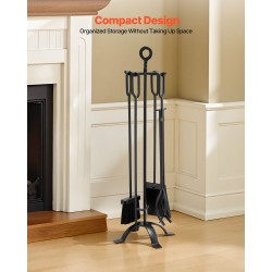 Takkatyökalusetti 5-osainen taotusta raudasta ja hiiliteräksestä sisä- ja ulkokäyttöön