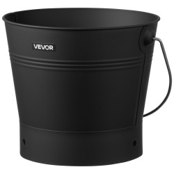 Takan tuhkaämpäri 4-osainen hiiliteräs 9,8 l musta sisä ja ulkokäyttöön