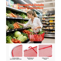 Pinottavat rautaiset ostoskorit 22 l 12 kpl punainen 20 kg kantavuus