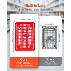 Ostoskorit polyeteenimuoviset pinottavat 21 L 12 kpl punaiset