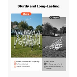 Kannettava maalausteltta 300 x 300 cm 210D 90g hopeapinnoitettu kangas teräsputkirunko