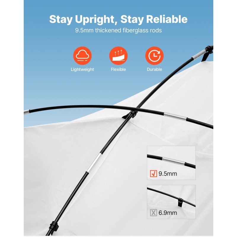 Maaliteltta 210D Oxford-kangasta taitettava maalauskäyttöön 293 x 230 x 188 cm