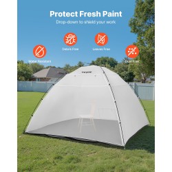 Kantettava maalausteltta 210D Oxford-kangas 295×292×202 cm sisä- ja ulkokäyttöön