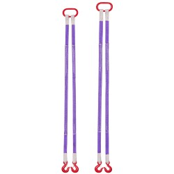 Polyesterinen kaksijalkainen nostoliinapari 2 kappaletta 150 cm 30 mm 2 t koukuilla