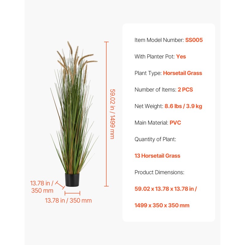 Keinotekoinen kortekasvi PP-ruukussa 2 kpl PVC-muovi korkeus 1499 mm