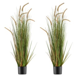 Keinotekoinen PVC kortekasvi ruukussa 2 kpl korkeus 1194 mm sisä ja ulkokäyttö