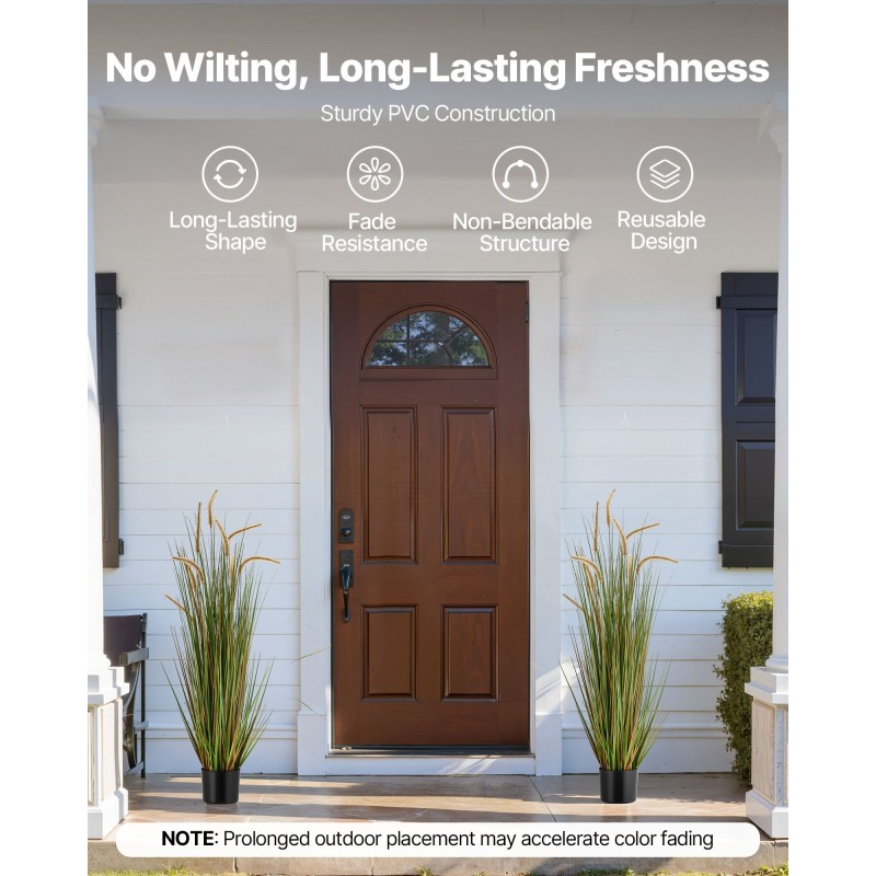 Keinotekoinen PVC kortekasvi ruukussa 2 kpl korkeus 1194 mm sisä ja ulkokäyttö