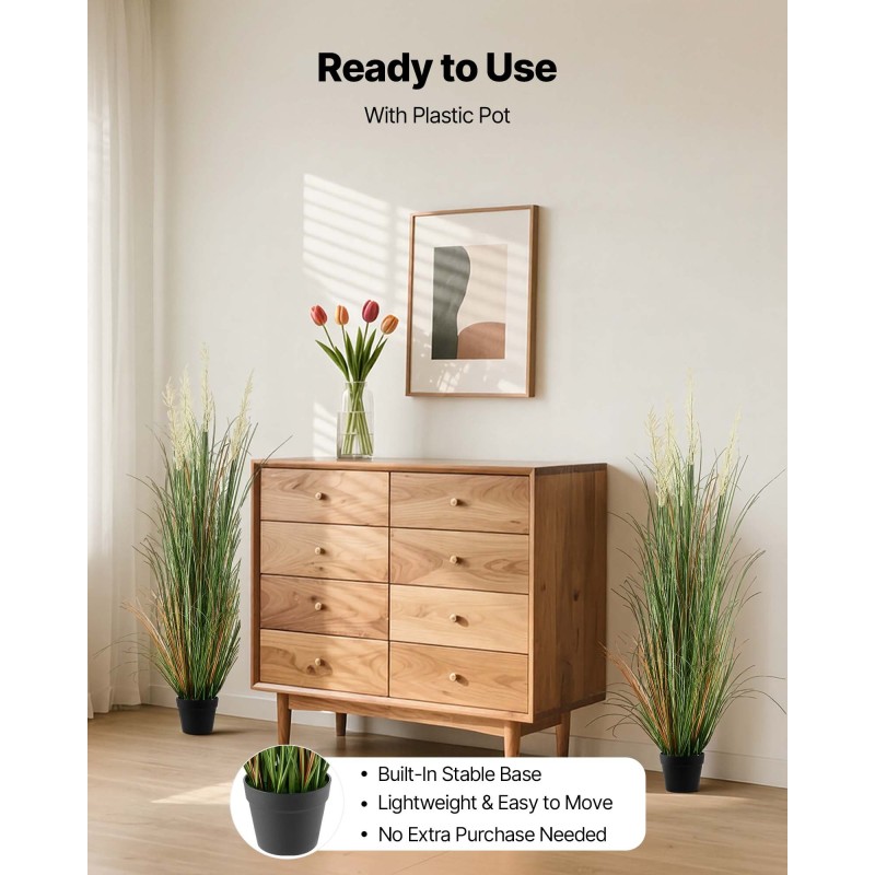 Tekoruukukasvit PVC-materiaalia 2 kpl korkeus 1194 mm sisä- ja ulkokäyttöön