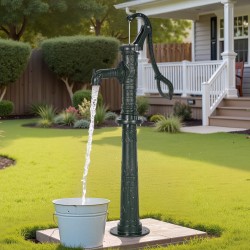 Käsikäyttöinen vesipumppu valurauta ja hiiliteräs 6 m nostokorkeus ulkokäyttöön