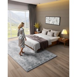 Nukkamatto sisäkäyttöön pitkäkarvainen 1,83 x 2,74 m liukuestopohja
