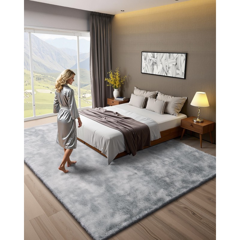 Aluematto 2,74 x 3,66 m pitkänukkainen 35 mm kolmikerroksinen liukuestopohjalla sisäkäyttöön