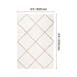 Pehmeä nukkamatto sisäkäyttöön 1,83 x 2,74 m kestävästä kuidusta valmistettu liukuestepohjalla
