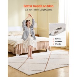 Pehmeä nukkamatto sisäkäyttöön 1,83 x 2,74 m kestävästä kuidusta valmistettu liukuestepohjalla