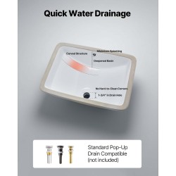 Pesuallas keraaminen nanolasitettu upotettava 530x375x210 mm valkoinen