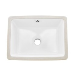 Tason alle asennettava suorakulmainen keraaminen posliiniallas 400 x 305 mm valkoinen