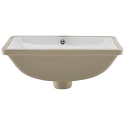 Pesuallas keramiikkainen 515x385x190 mm tasoon upotettava valkoinen suorakulmainen pieniin kylpyhuoneisiin