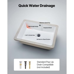 Kylpyhuoneen allas keraaminen tasoon upotettava suorakulmainen 470x335x170 mm valkoinen nanolasite